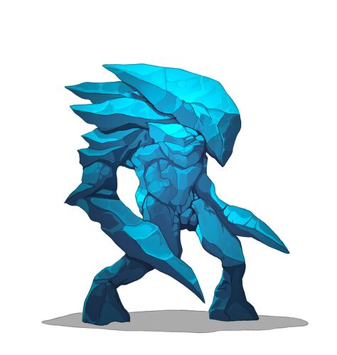 Ice Elemental, Ice Monster, Singing Monsters, Dnd Dragons, Comic Layout, Rpg Characters, Rpg Map, Cartoon Monsters, Fantasy Collection