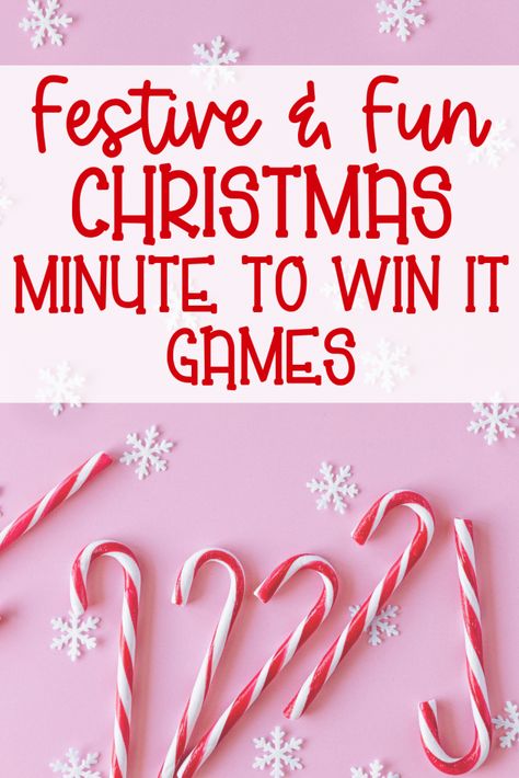 Christmas Minute To Win It Prizes, Minute It To Win It Christmas Games, Candy Cane Minute To Win It, Christmas Games Minute To Win It, Christmas Minute To Win It Games Family, Minute To Win It Christmas Games Kids, Winter Minute To Win It Games, Easy Minute To Win It Games For Kids, Minute To Win It Christmas Games