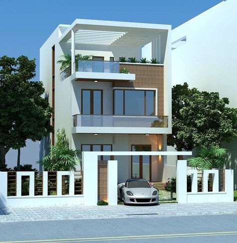 #Homedecor #houseworks @houseplantshop @mr_vishal0000 @house_exterior_designs @civilengineeringdiscoveries #elevation #plan House Design Classic, Modern Exterior House, Modern Elevation Design, Craftsman House Designs, Exterior House Design, Front Elevation Design, Modern Bungalow Exterior, 3 Storey House Design, Modern Elevation