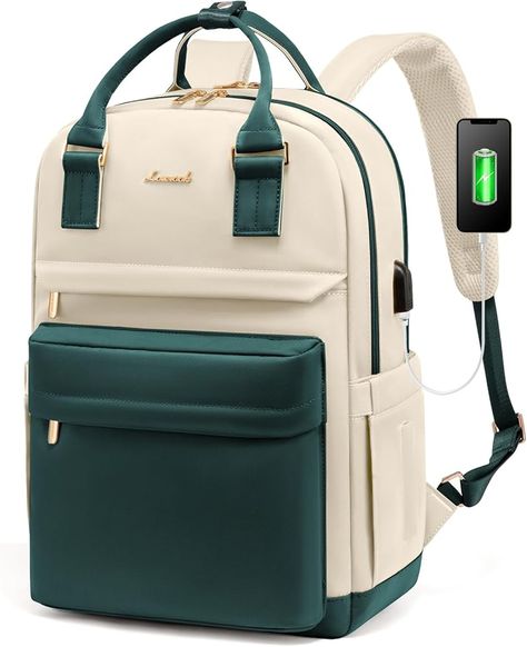 Amazon.com: LOVEVOOK Laptop Backpack for Women 15.6 Inch Laptop Bag with USB Port, Fashion Waterproof Backpacks Teacher Nurse Stylish Travel Bags Vintage Daypacks Bookbag for College School Work : Electronics Stylish Travel Bag, Stylish School Bags, Laptop Bag For Women, College Work, Backpack For Women, Bags Vintage, Waterproof Backpack, Laptop Accessories, Laptop Backpack