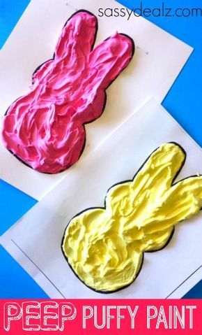 Puffy Paint Crafts, Peeps Crafts, Easter Art Project, Easter Craft Projects, Crafty Morning, Preschool Easter, April Crafts, Preschool Spring, April Easter