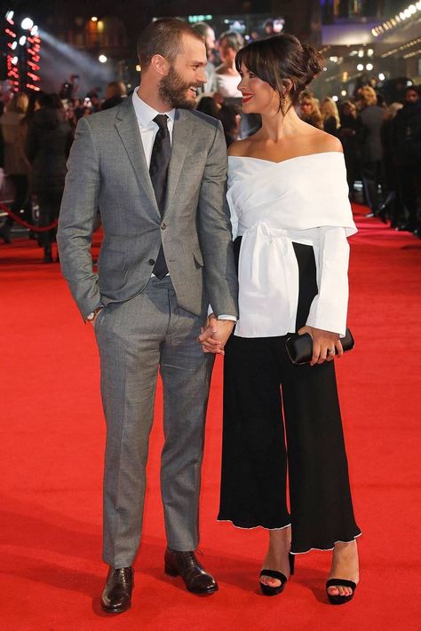 50 Shades Grey, Shades Pictures, Jamie Dornan And Wife, Fifty Shades Cast, Valentino Suit, Amelia Warner, Christian Grey Jamie Dornan, Valentino Gowns, Fifty Shades Movie