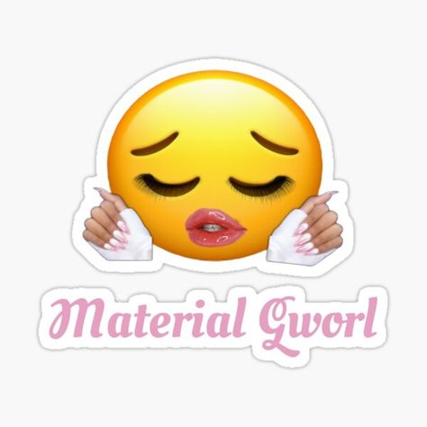 material girl emoji sticker Aesthetic Tiktok Profile, Tiktok Sounds, Material Gworl, Tiktok Profile, Trend Tiktok, Girl Emoji, Bubble Stickers, Rich Girl Aesthetic, Dark Material