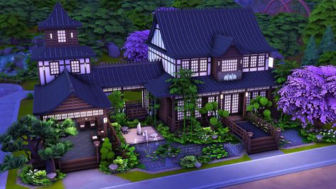 sims 4 family home sims 4 build sims 4  the sims 4 sims 4 mods sims 4 cc sims 4 suburban sims 4 no cc sims 4 youtube sims 4 house sims 4 family sims 4 cc sims 4 mods sims 4 custom content Sims 4 Japanese Restaurant, Japanese Restaurant Exterior, Bloxburg Japanese House, Sims 4 Japanese House, Mt Komorebi, Ts4 Builds, Sims 4 Speed Build, Restaurant Exterior, Sims Houses