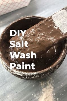 Diy Salt Wash, Salt Wash Paint, Furniture Top View, Diy Hanging Shelves, Salt Wash, House Design Ideas, Closet Organization Diy, Décor Diy, Paint Furniture