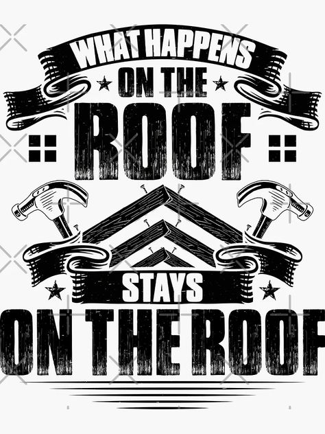 "Roofer Roofing Slater Roof Tiler Thatcher" Sticker for Sale by Krautshirts | Redbubble Roof