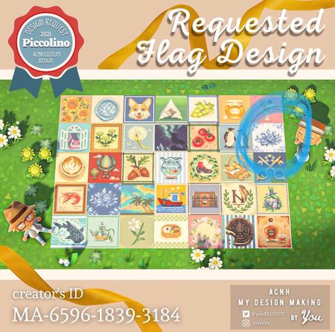 Acnh Custom Flag Designs, Island Flag Design Animal Crossing, Acnh Design Id Codes Flag, Animal Crossing Design Codes Patterns, Island Flag Codes Acnh, Acnh Cute Flag Design Code, Animal Crossing Custom Flag, Flag Codes Acnh, Flags For Animal Crossing