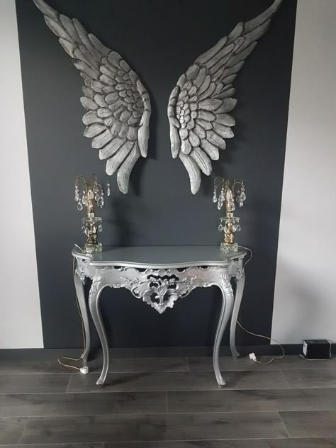 Angel Furniture, Glam Chair, Angel Wings Wall Art, Angel Wings Wall Decor, Angel Wings Art, Wood Angel, Angel Wings Wall, Wing Wall, Wings Art