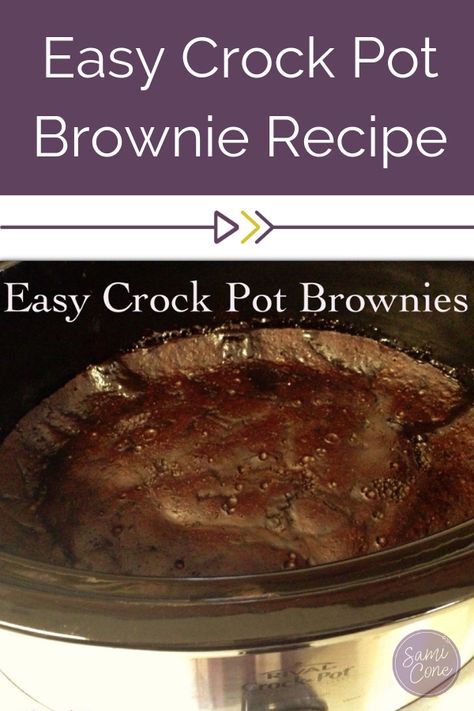 Easy Crock Pot Brownie Recipe Pinterest Pot Brownie Recipe, Crock Pot Brownies, Slow Cooker Brownies, Pot Brownies, Easy Brownie Recipe, Crockpot Desserts, Pot Brownie, Easy Brownie, How To Make Brownies