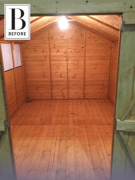 Before & After: A Garden Shed Turned Cozy Guest Cottage | Apartment Therapy Shed Makeover Ideas, Painting Shed, Guest Shed, Guest House Shed, Converted Shed, Shed Guest House, Cool Sheds, Painting Studios, Cottage Apartment