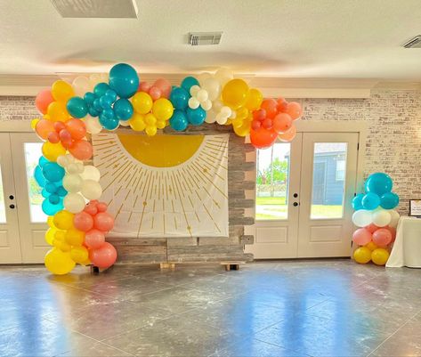 Here Comes The Sun Balloon Arch, Sun Balloon Arch, Sun Balloon, Here Comes The Son, Here Comes The Sun, Baby Shower Gender Reveal, Shower Baby, Balloon Arch, Found On Amazon