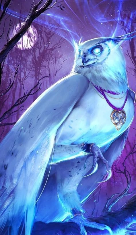 Mystical Animals, Mythical Animal, Fantasy Beasts, White Owl, Fantasy Creatures Art, Mythical Creatures Art, Mythological Creatures, Mystical Creatures, Arte Fantasy