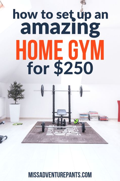 Get these 7 pieces of must have home workout equipment to transform any room into a gym. This is a perfect setup for small spaces, and you can even travel with some of these products. Covers resistance, bands, Swiss balls, adjustable dumbbell weights, and more. #homeworkout #missadventurepants Home Gym Essentials, Small Home Gym, Home Gym Setup, Workout Room Home, Home Gym Garage, Diy Home Gym, Gym Setup, Gym Room At Home, Best Home Gym