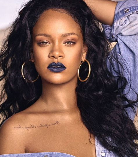 11 Blue Lipsticks That Are Surprisingly Wearable Blue Lipstick Makeup, Dark Blue Lipstick, Fall Lipstick Colors, Fenty Rihanna, Fall Lipstick, Lip Wallpaper, Blue Lipstick, Blue Lips, Rihanna Style