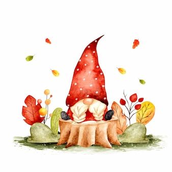 Watercolor Mushroom, Fall Gnomes, Chef Party, Autumn Watercolor, Autumn Illustration, Fall Watercolor, Autumn Scenes, Seasonal Crafts, Flower Clipart