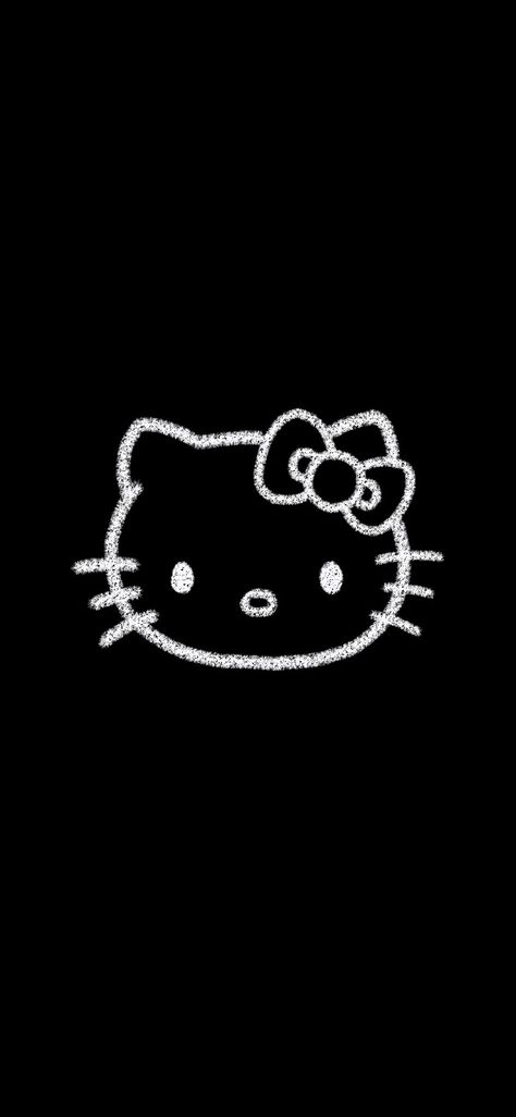 White Hello Kitty Wallpaper, Black And White Hello Kitty, White Hello Kitty, Matching Wallpaper, Edgy Wallpaper, Kitty Wallpaper, Hello Kitty Wallpaper, Black Wallpaper, Cool Wallpaper