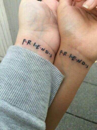 Best friend tat Matching Bff Tattoos, Bestie Tattoos, Small Matching Tattoos, Matching Best Friend Tattoos, Bestie Tattoo, Epic Tattoo, Bff Tattoos, Friendship Tattoos, Small Wrist Tattoos