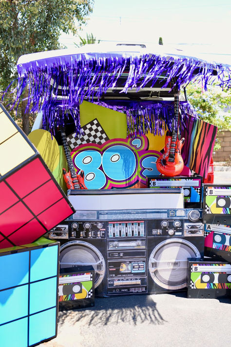 Need a like, totally rad trunk or treat idea this year? You can never go wrong with an 80’s theme, duh! We’ve got you covered with giant mixed tapes, a bad boombox, bold bright shapes, and a giant iconic Rubik’s Cube, all from Oriental Trading!✨💙

📸: @makelifelovely 80s Trunk Or Treat Ideas For Cars, Trunk Or Treat Ideas, Treat Ideas, Trunk Or Treat, All Holidays, A Bad, Happy Holidays, Trunk, This Year