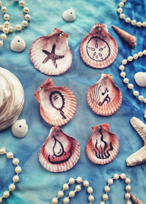 Mermaid Runes: The Mermaid's Oracle - Payhip Mermaid Runes, Water Witch Aesthetic, Shell Divination, Romantic Room Ideas, Sea Witch Aesthetic, Sea Magick, Sea Witchery, Sea Witchcraft, Water Magick