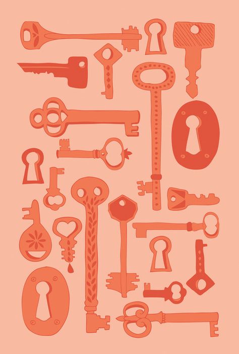 Keys illustration by Alice Rebecca Potter Key Illustration, Old Keys, Old Key, Graphic Motif, Keys Art, Key Design, Best Templates, Illustrations And Posters, Painting Illustration