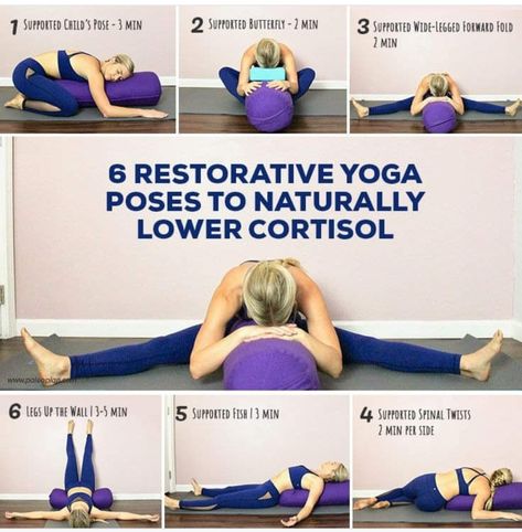 Restorative Yoga Sequence, Nervus Vagus, Lower Cortisol, Yoga Ashtanga, Yoga Nature, Restorative Yoga Poses, Ashtanga Vinyasa Yoga, Yoga Bolster, Yoga Beginners