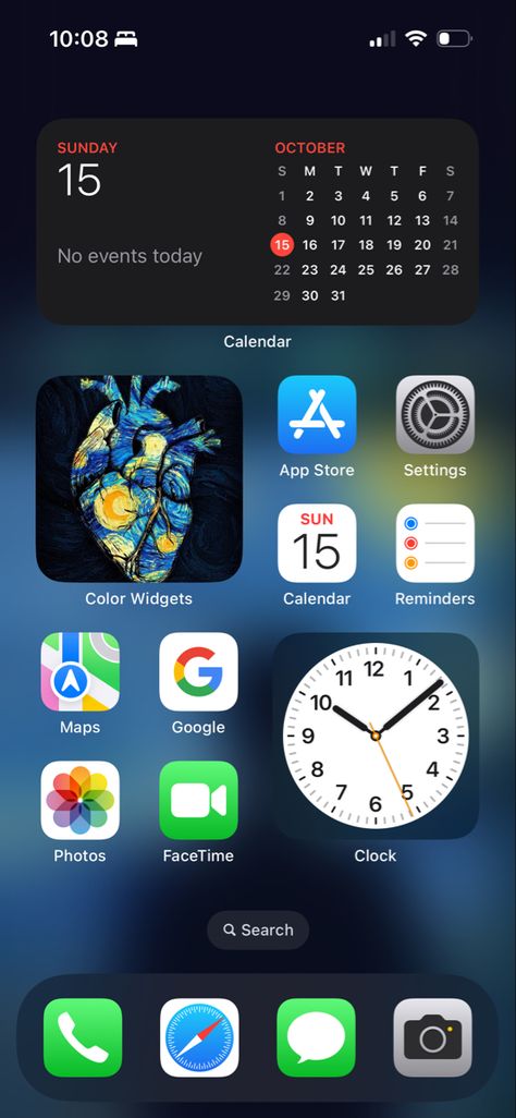 Iphone Home Page Ideas, Iphone Home Page, Calendar Reminder, Calendar App, The Starry Night, Night In, My Home, Home Page, Starry Night