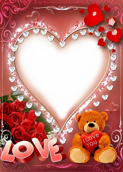 Do a Valentine's Day card using frame "Valentine's day present" and photo of your sweetheart. To obtain both hearts as one Photo Frame App, Romantic Love Photos, Romantic Frame, Valentines Frames, Love Wallpaper Download, Happy Valentines Day Images, Photo Frame Wallpaper, Beautiful Love Images, Free Photo Frames