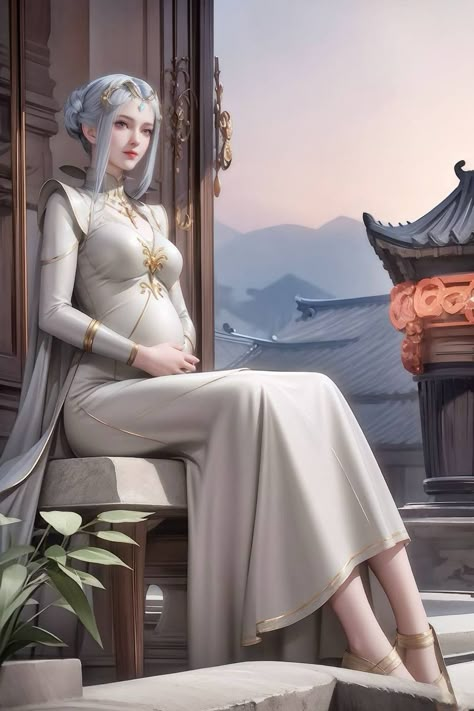 Pregnant Warrior, Pregnant Anime Woman, Vintage Maternity Clothes, Anime Pregnant, Pregnant With A Girl, Vintage Maternity, Chinese Princess, Pretty Pregnant, Anime Butterfly