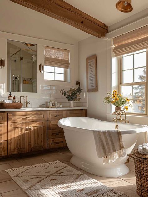 Farmhouse Rustic Bathroom, Black Bathrooms, Bathrooms Floors, Rustic Bathroom Ideas, Farmhouse Bathroom Ideas, Bathroom Black, Dream Life House, Bathroom Walls, Country Bathroom