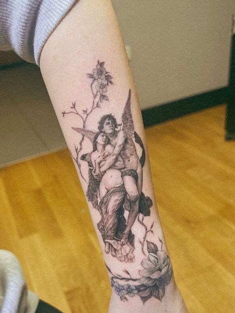 The Abduction Of Psyche Tattoo, Abduction Of Psyche Tattoo, Lady Jane Grey Tattoo, Renassaince Tattoo, Women Statue Tattoo, The Three Graces Tattoo, Classical Painting Tattoo, Divine Comedy Tattoo, Bernini Tattoo