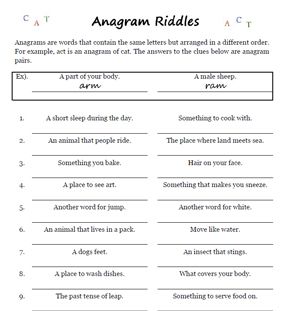 Word Games Anagram Riddles Worksheets Cranium Crunches For Seniors, English Puzzles, Anagram Words, Word Brain Teasers, Printable Word Games, Brain Teasers For Teens, Senior Center Activities, Word Riddles, Picture Quiz