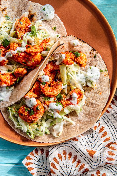 Lime Slaw, Fajita Spices, Spicy Shrimp Tacos, Cilantro Lime Slaw, Spicy Shrimp, Shrimp Tacos, Best Dinner Recipes, Cilantro Lime, Yummy Sides