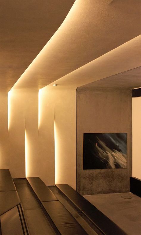 Floor Lighting Design, Cinema Room Design, Theater Ceiling, Brutalist Interior, Modern Theatre, Home Theater Room Design, Theater Room Design, School Hall, Theatre Interior