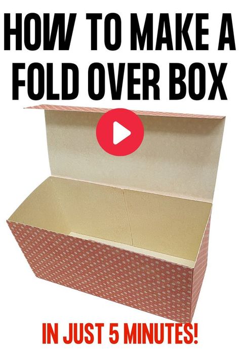 Make a DIY paper box in 5 minutes! Easy to follow tutorial you can make easily #einatkessler #DIY #paper #box Paper Box Tutorial, Paper Box Diy, Craft Projects For Adults, Paper Craft Videos, Box Tutorial, Large Gift Boxes, Make Tutorial, Small Envelopes, Paper Boxes