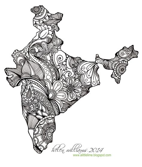 a little lime Chicken Honey, India Map, Colouring Page, Mandalas Drawing, Tangle Patterns, Mandalas Design, My Drawings, Art Historian, Mandala Drawing