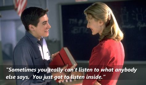 October Sky (1999) Laura Dern as Miss Riley https://www.facebook.com/Quotes2Reminisce/photos/a.522157087815823.119147.522156374482561/799075183457344/?type=1&theater October Sky Quotes, October Sky Movie, Jake Gyllenhaal Movies, Homer Hickam, Movie Watchlist, Gold Movie, Perfect Quotes, October Sky, Sky Quotes