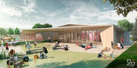 Educational Architecture, Building Design Plan, Kindergarten Design, Childcare Center, Education Architecture, School Architecture, Concept Architecture, Design Planning, Kid Spaces