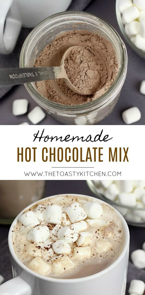 Hot Chocolate Mix Recipe, Homemade Hot Chocolate Mix, Hot Drinks Recipes, Homemade Hot Cocoa, Hot Cocoa Mix, Hot Cocoa Recipe, Cocoa Recipes, Homemade Hot Chocolate, Hot Cocoa Mixes