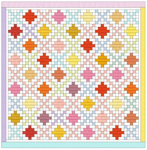 "Candy Chains" - top finished — Quilted Twins Two Blocks, Electric Quilt, Simple Chain, Chain Top, Precut Quilts, Quilts Ideas, Twin Quilt, Scrappy Quilts, The Blocks