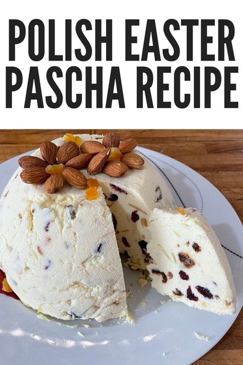 Looking like cheesecake, the delicious Pascha Wielkanocna is a nutty and dry fruit-filled Easter dessert symbolizing Christ's resurrection! Polish Easter Traditions, Easter Cooking, Easter Cake Recipes, Polish Easter, Polish Desserts, Easter Desserts Recipes, Easter Bread, Seasonal Food, Polish Recipes