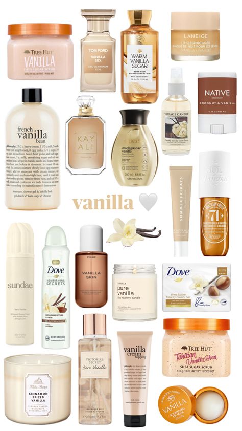 #vanilla #vanillaproducts #beauty #cleangirl #vanillagirl #vanillabodycare Skin Care Routine Order, Makeup Bag Essentials, Floral Silhouette, Fragrances Perfume Woman, Body Hygiene, Perfume Collection Fragrance, Shower Skin Care, Body Smells, Pretty Skin Care