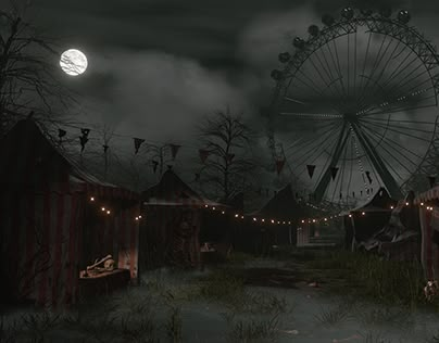 Check out new work on my @Behance profile: "An abandoned carnaval with Ferris wheel" http://be.net/gallery/212575039/An-abandoned-carnaval-with-Ferris-wheel Abandoned Amusement Park Aesthetic, Carnival Row Aesthetic, Abandoned Circus, Abandoned Carnival, Scary Carnival, Visual Background, Carnival Fantasy, Abandoned Amusement Park, Circus Train