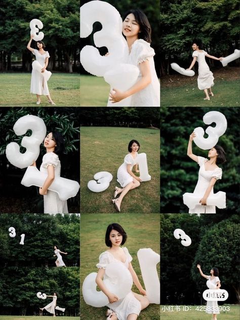 Bd Photoshoot Ideas, Birthday Poses With Balloons, Birthday Shoot Outdoor, Birthday Number Balloons Photo Ideas, Balloon Birthday Photoshoot, Birthday Fotoshoot Ideas, Birthday Shoot Ideas Outdoor, Birthday Outdoor Photoshoot Ideas, Poses With Balloons