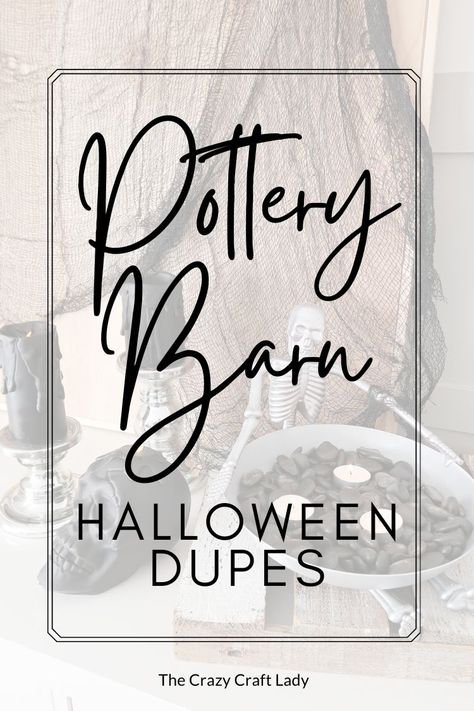 Dollar Tree Fall Decor Diy Halloween Decorations, Diy Pottery Barn Halloween Decor, Pottery Barn Diy Decor, Pottery Barn Halloween Diy, Pottery Barn Halloween Decor, Fall Decor Ideas For The Home Diy, Diy Witchy Decor, Diy Pottery Barn Decor, Pottery Barn Fall Decor