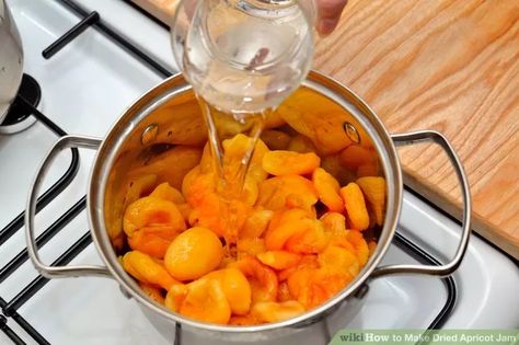 Image titled Make Dried Apricot Jam Step 2 Dried Apricot Jam Recipe, Apricot Jam Recipes, Dried Apricot, Apricot Recipes, Cheese Course, Jam And Jelly, Apricot Jam, Vegetable Drinks, Chutney Recipes