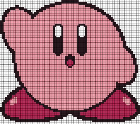 Alpha Pattern #11835 Preview added by lyra2245 Kirby Alpha Pattern, Crochet Grid, Grid Patterns, Crochet Charts, Pattern Hack, Tapestry Crochet Patterns, Chicken Wing, Minecraft Pixel Art, Crochet Tapestry