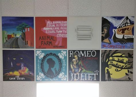 Woodbank Lane: CREATIVE CEILING TILES (MY HIGH SCHOOL) How to dress up your ceilings with art Decorate Ceiling Tiles Classroom, Classroom Ceiling Tile Art, Senior Tile Ideas Ceilings, Painting Ceiling Tiles School Ideas, Senior Ceiling Tiles High Schools, Senior Ceiling Tiles, Ceiling Tile Painting Ideas School, Ceiling Tiles Painted School, Ceiling Tile Art