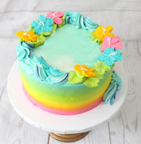 Summer celebrations? Order our tropical or beach themed curated cakes and cupcakes! Cakes only require one-weeks notice! Beach Theam Birthday Cakes, Tropical Cake Decorating Ideas, Summer Party Cake Ideas, Summer Theme Birthday Cake, Pool Party Cake Ideas, Summer Theme Cake, Summer Cake Designs, Pool Party Birthday Cake, Summer Party Cake