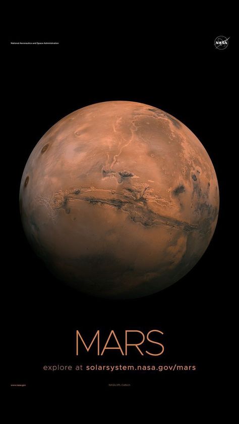 Nasa Planets, Planet Pictures, Mars Poster, Solar System Crafts, Nasa Poster, Other Planets, Nasa Photos, Nasa Mars, Space Phone Wallpaper