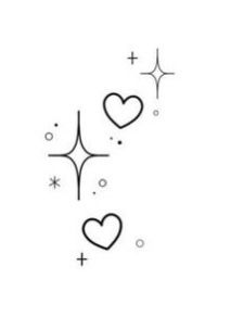 Doodle Hearts Simple, Small Star Drawing, Celestial Heart Tattoo, Heart Frame Drawing, Heart With Stars Tattoo, Heart Stencil Tattoo, Cute Stars Drawing, Hearts And Stars Tattoo, Sparkle Doodles